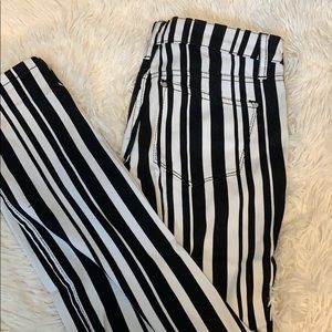 Club Monaco striped skinny jeans